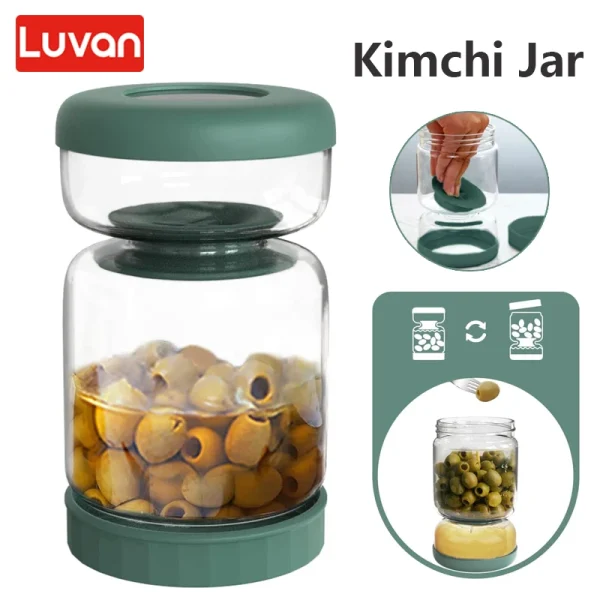 Glass Jar with Lids Strainer