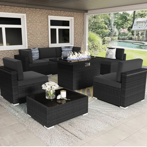8 Pcs Patio Furniture Set